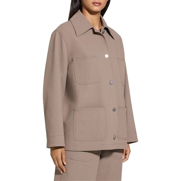 Theory Womens  Utility Jacket, Brown - Picture 1 of 3